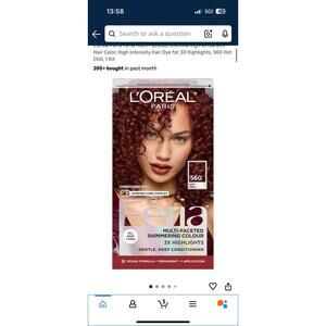 L'Oreal Paris Feria 560 Shimmering Permanent Hair Color Hot Chili